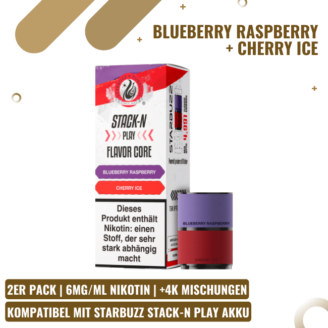 Starbuzz Stack-N Play Pod - Blueberry Raspberry + Cherry Ice