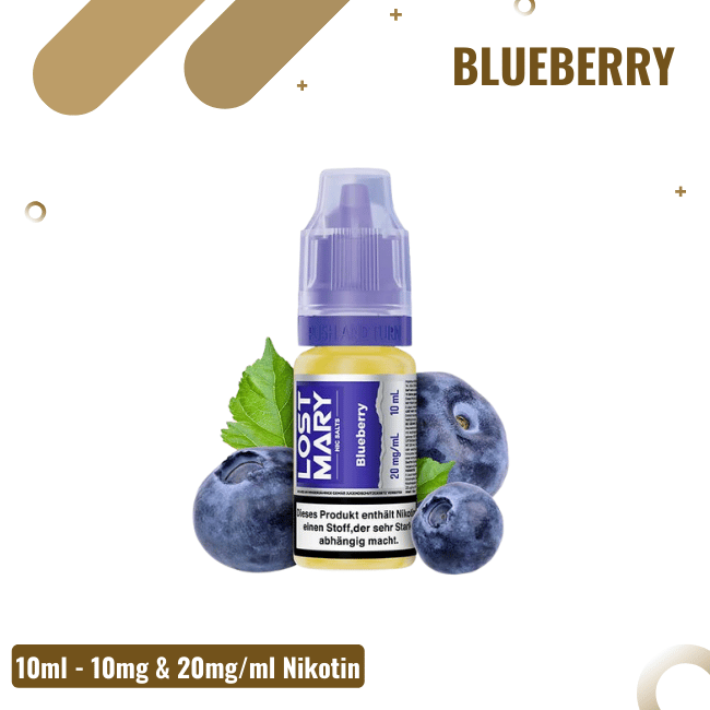 Lost Mary Liquid 10ml - Blueberry - 10mg/ml Nikotin