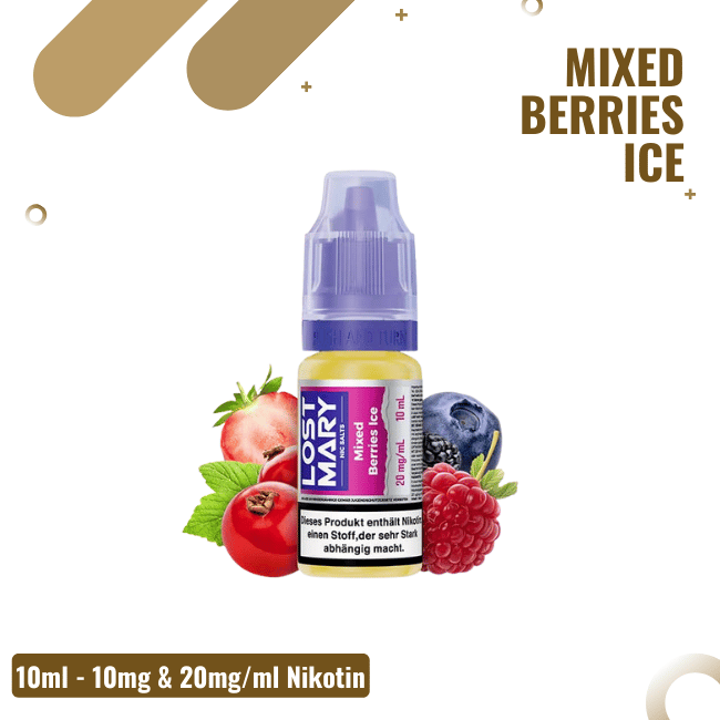 Lost Mary Liquid 10ml - Mixed Berries Ice - 20mg/ml Nikotin