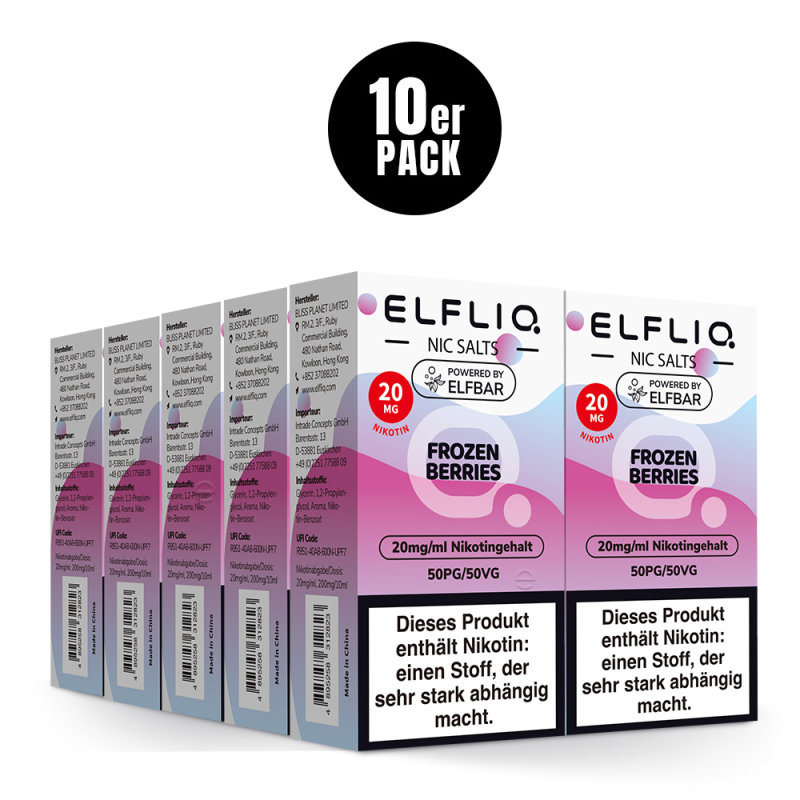 10er Pack Elf Bar Elfliq - Frozen Berries - 20mg/ml