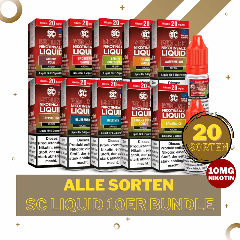 10er Pack SC Liquid Red Line - Green Tea Lemon - 10mg/ml