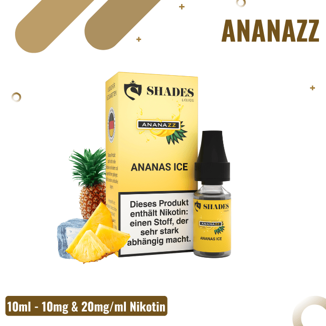 Shades Liquid 10ml - Ananazz - 20mg Nikotin