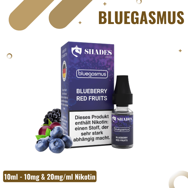Shades Liquid 10ml - Bluegasmus - 10mg Nikotin