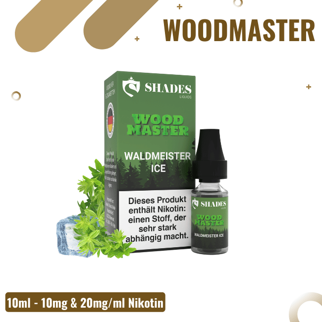 Shades Liquid 10ml - Woodmaster - 10mg Nikotin