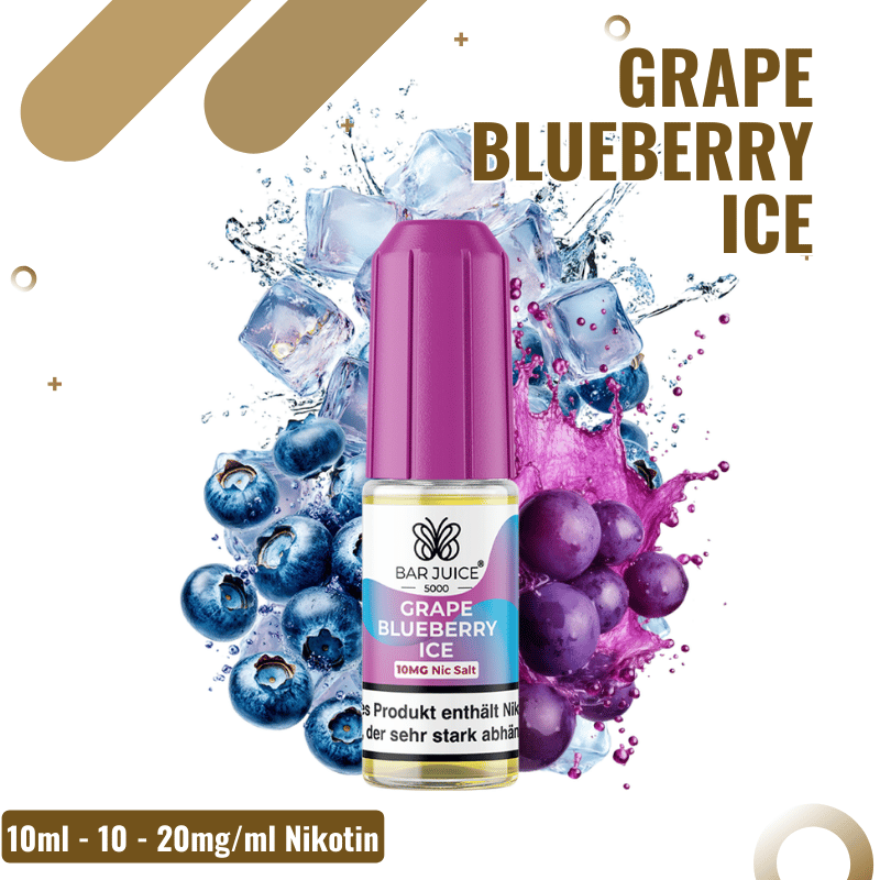 Bar Juice 5000 Nicsalt 10ml - Grape Blueberry Ice - 20mg Nikotin