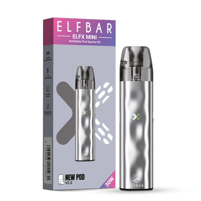 Elf Bar ELFX Mini - Refillable Kit - Silver