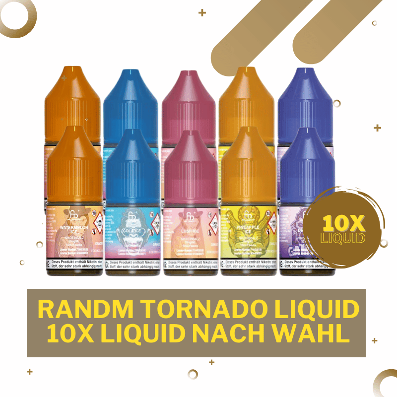 RandM Tornado Liquid Bundle - 10x Liquid 20mg Nikotin