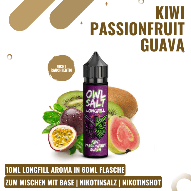 Owl Salt Longfill 10ml - Kiwi Passionfruit Guava