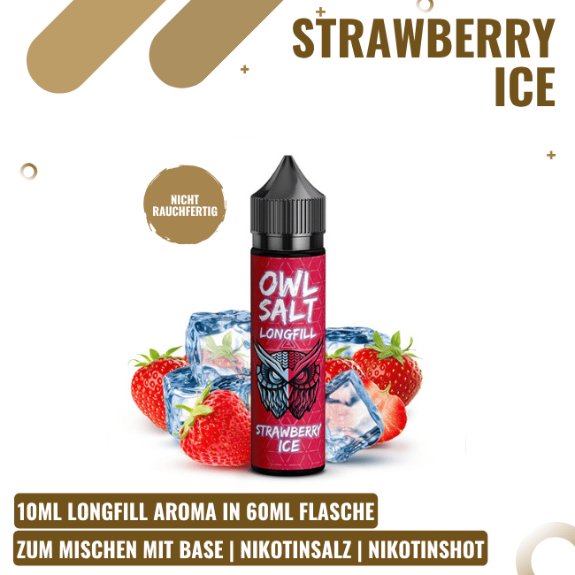 Owl Salt Longfill 10ml - Strawberry Ice