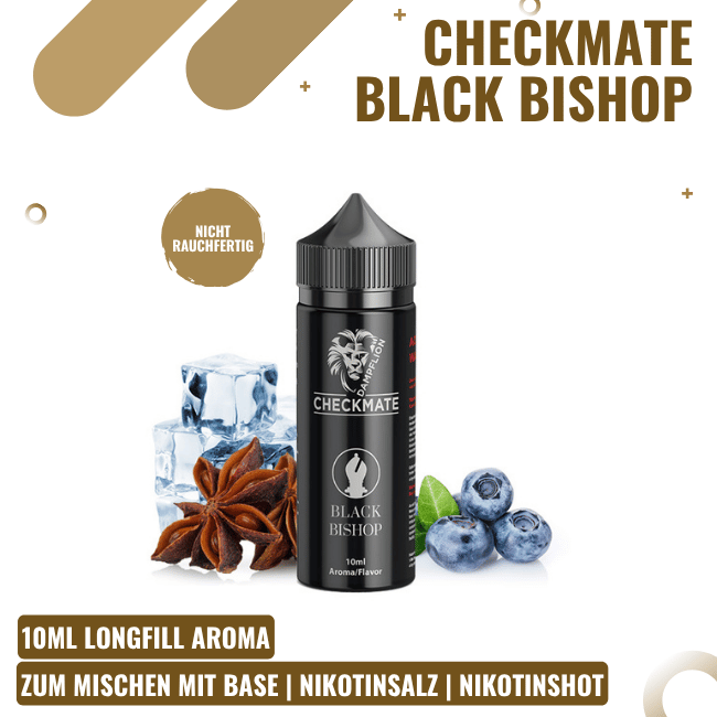 Dampflion Aroma 10ml - CHECKMATE Black Bishop