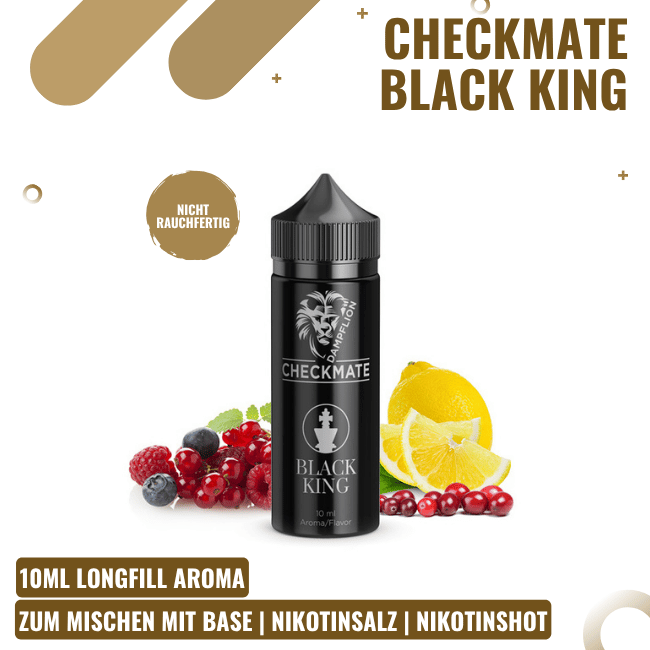 Dampflion Aroma 10ml - CHECKMATE Black King