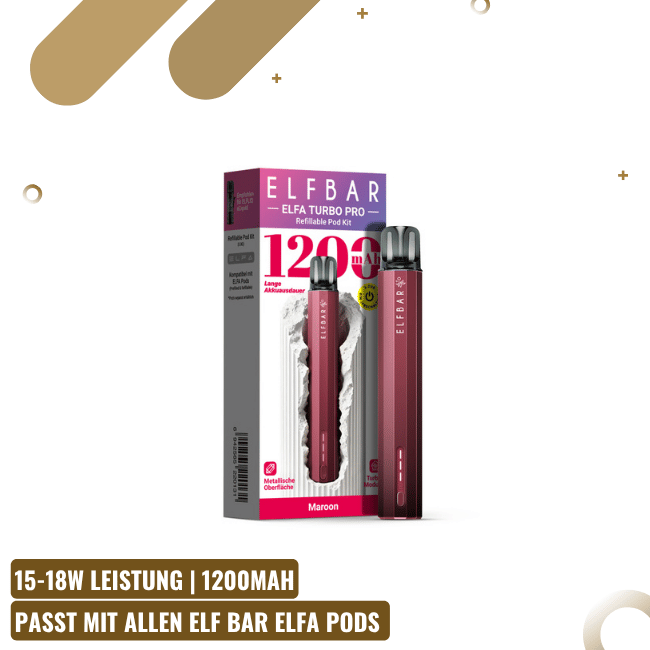 Elf Bar Elfa Turbo Pro Kit - Maroon