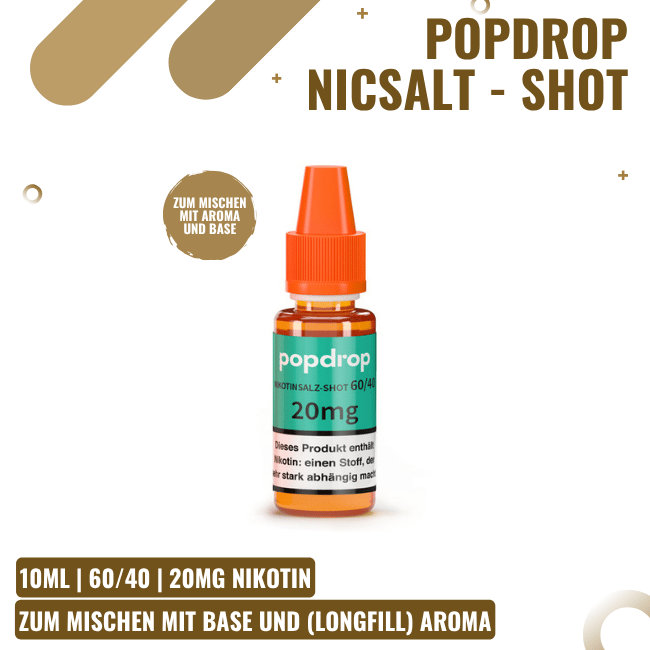 Popdrop NicSalt Shot 10ml - 60/40