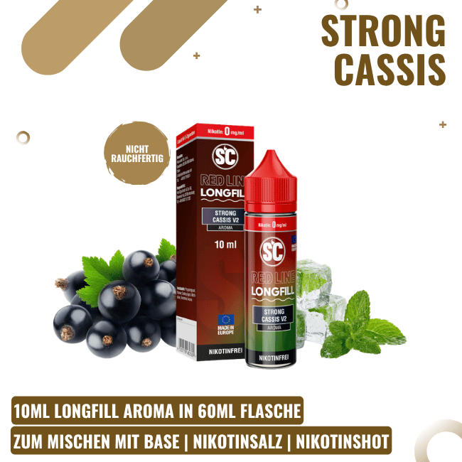 SC Red Line Longfill Aroma 10ml - Strong Cassis