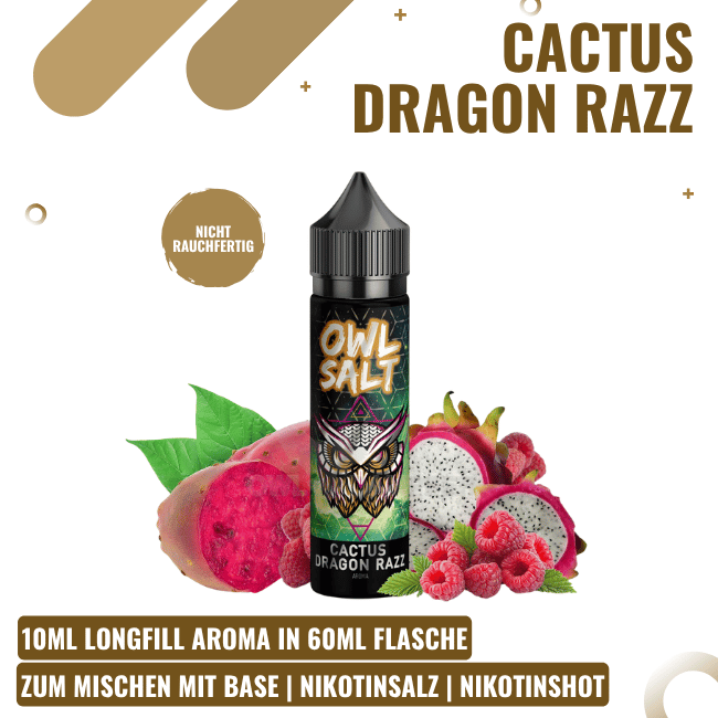 Owl Salt Longfill 10ml - Cactus Dragon Razz