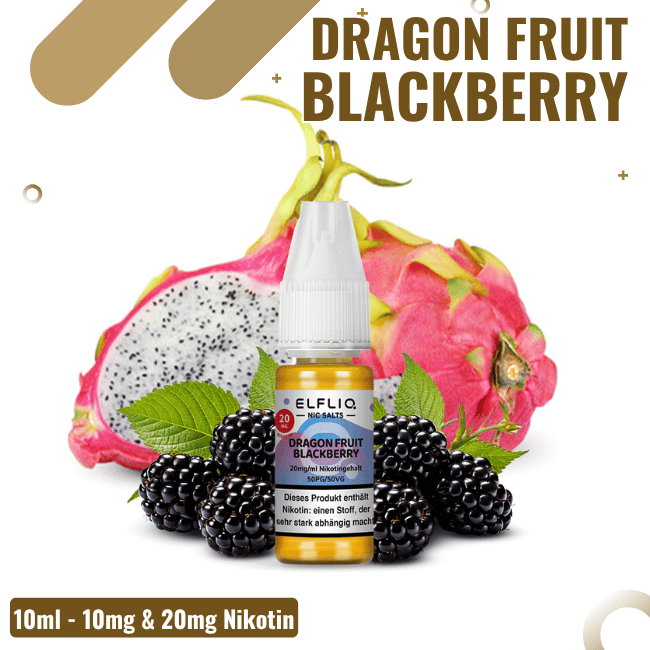 Elf Bar Elfliq 10ml - Dragon Fruit Blackberry - 10mg Nikotin