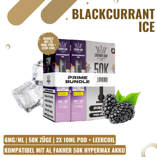 Al Fakher 50K HYPERMAX Prime Pod - Blackcurrant Ice