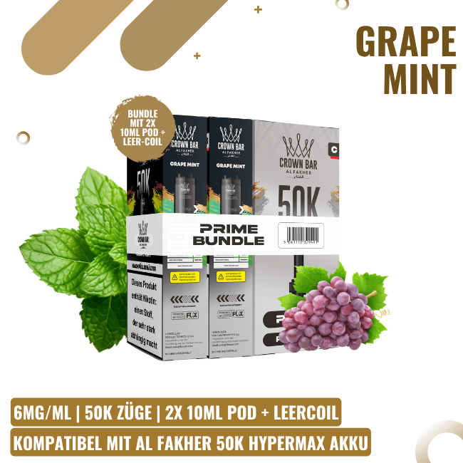 Al Fakher 50K HYPERMAX Prime Pod - Grape Mint
