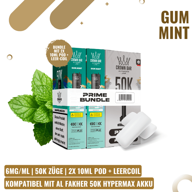 Al Fakher 50K HYPERMAX Prime Pod - Gum Mint
