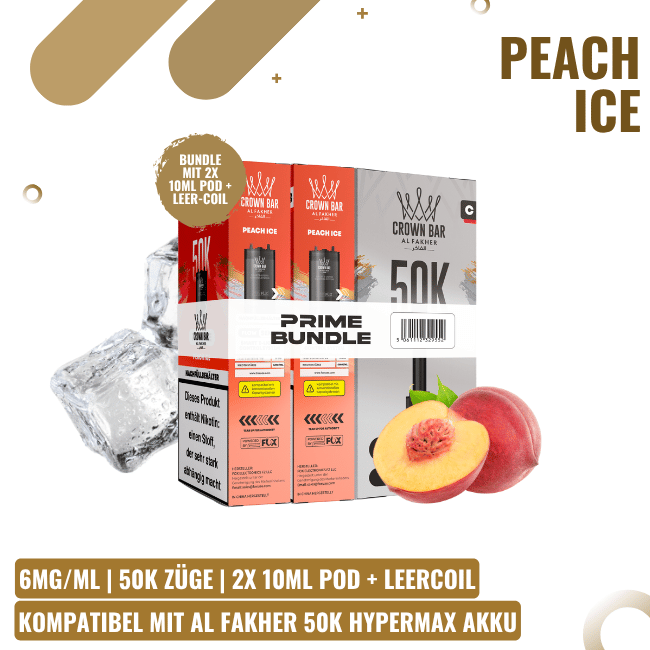 Al Fakher 50K HYPERMAX Prime Pod - Peach Ice
