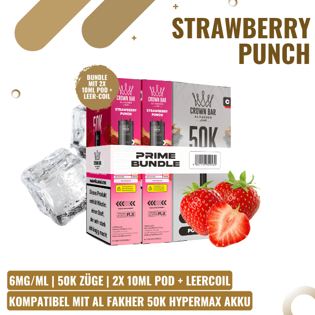 Al Fakher 50K HYPERMAX Prime Pod - Strawberry Punch