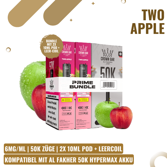 Al Fakher 50K HYPERMAX Prime Pod - Two Apple