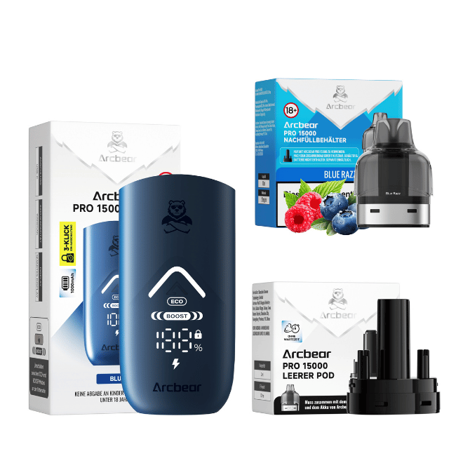 Arcbear Pro 15000 Starterkit - Blue Razz