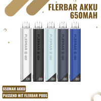 Flerbar Akku - 650mAh