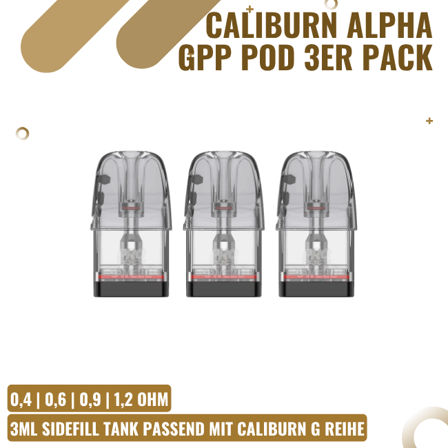 Uwell Caliburn - GGP Alpha POD - 3er Pack