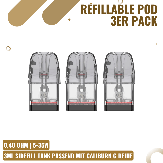 Uwell Caliburn - GGP Alpha POD - 0,4 Ohm - 3er Pack