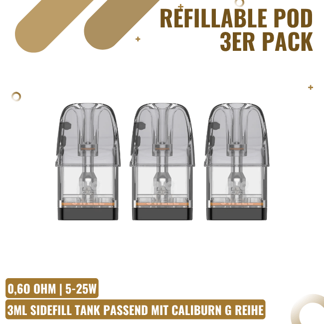 Uwell Caliburn - GGP Alpha POD - 0,6 Ohm - 3er Pack