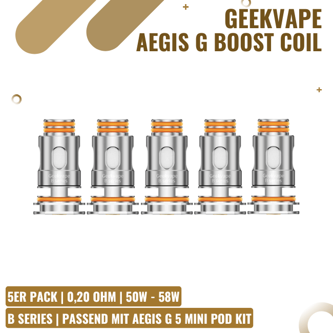 Geekvape Aegis G Boost Coils - 5er Pack (B-Series) - 0,2 Ohm
