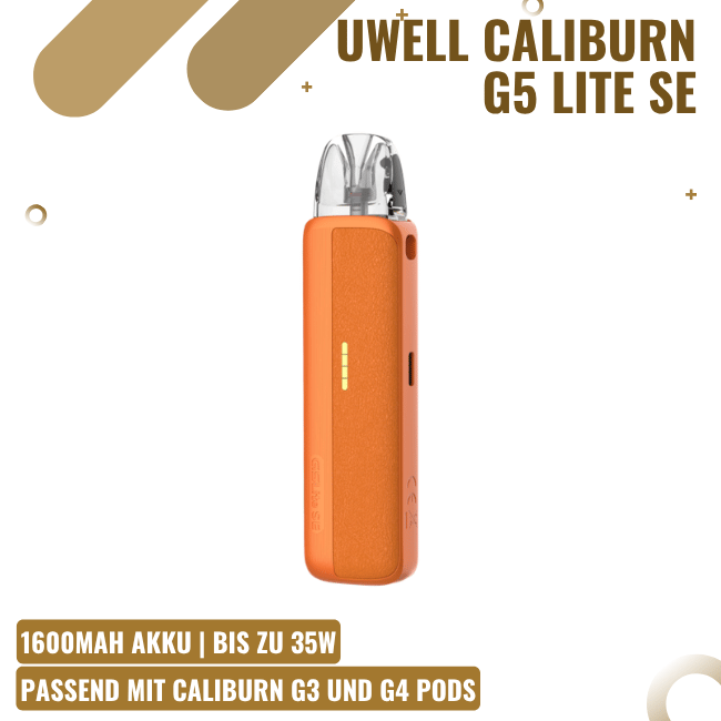 Uwell Caliburn G5 Lite SE - Pod Kit - Orange Leather