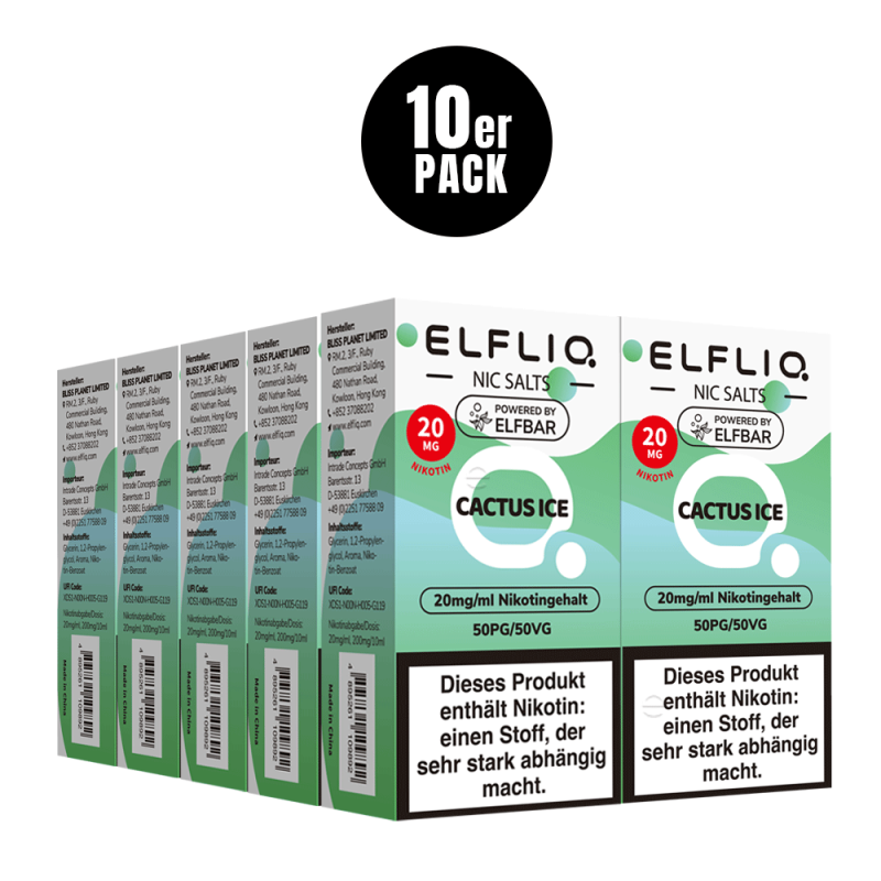 10er Pack Elf Bar Elfliq - Cactus Ice - 20mg/ml