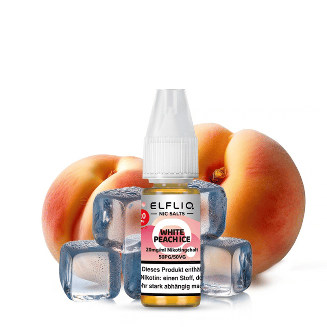 Elf Bar Elfliq 10ml - White Peach Ice - 20mg Nikotin