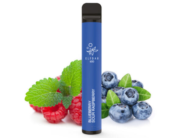 Elf Bar 600 - Blueberry Sour Raspberry - Nikotinfreie Einweg Vape