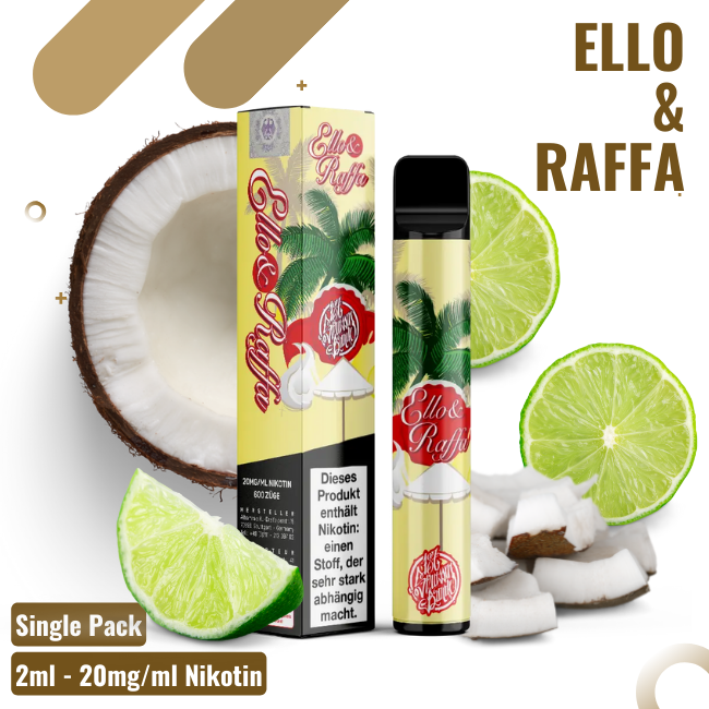 187 Vape - Ello & Raffa - Einweg E-Shisha - 600 Züge - mit Nikotin