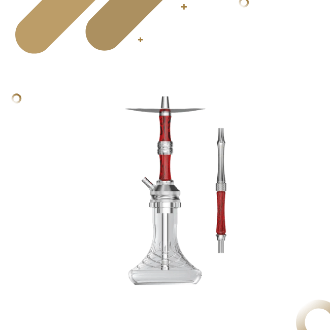 NZ Shisha Butterfly XS - Silver/Red/Black