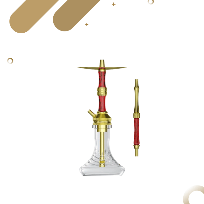 NZ Shisha Butterfly XS - Gold/Red/Black