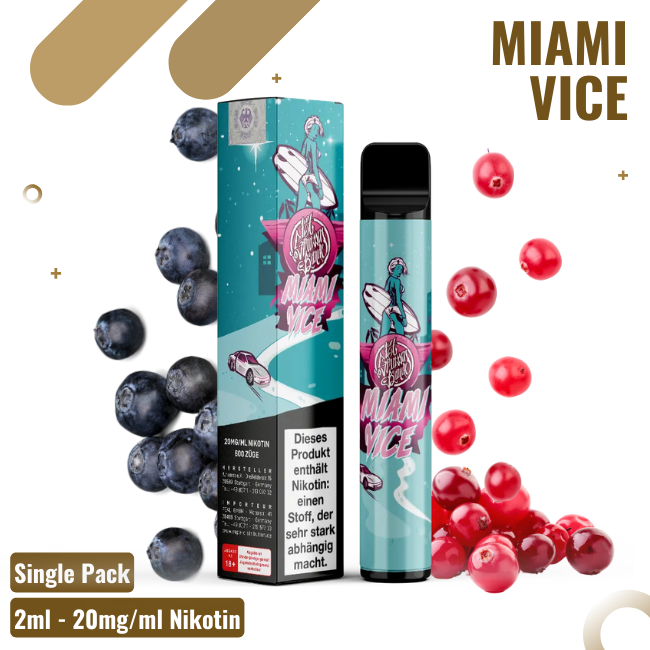 187 Vape - Miami Vice - Einweg E-Shisha - 600 Züge - mit Nikotin