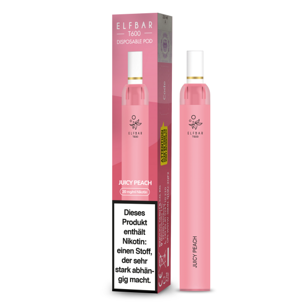 Elf Bar Vape T600 - Juicy Peach - Einweg E-Zigarette mit Filter