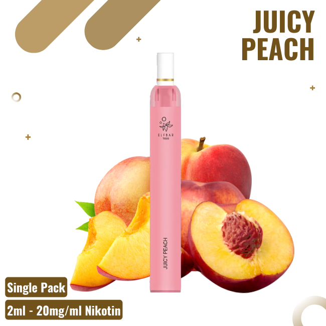 Elf Bar Vape T600 - Juicy Peach - Einweg E-Zigarette mit Filter