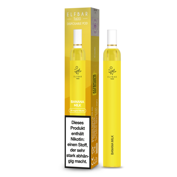Elf Bar Vape T600 - Banana Milk - Einweg E-Zigarette mit Filter
