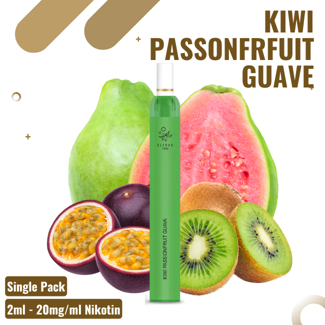 Elf Bar Vape T600 - Kiwi Passionfruit Guava - Einweg E-Zigarette mit Filter