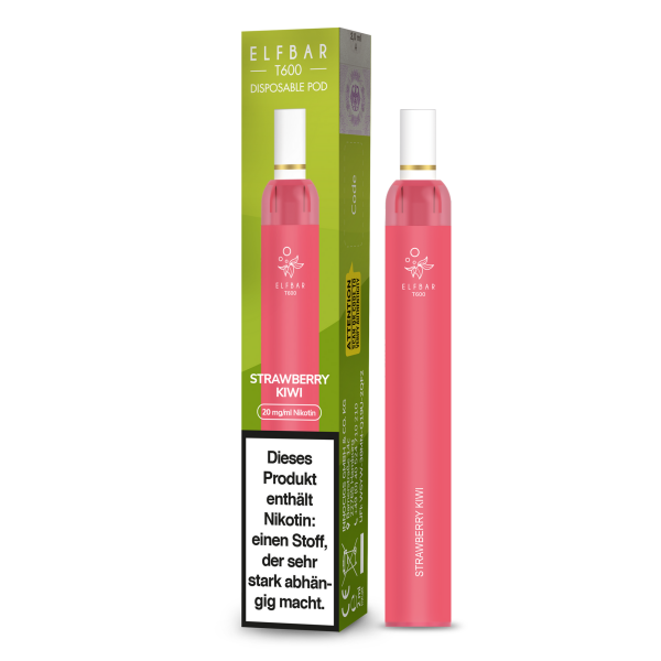 Elf Bar Vape T600 - Strawberry Kiwi - Einweg E-Zigarette mit Filter