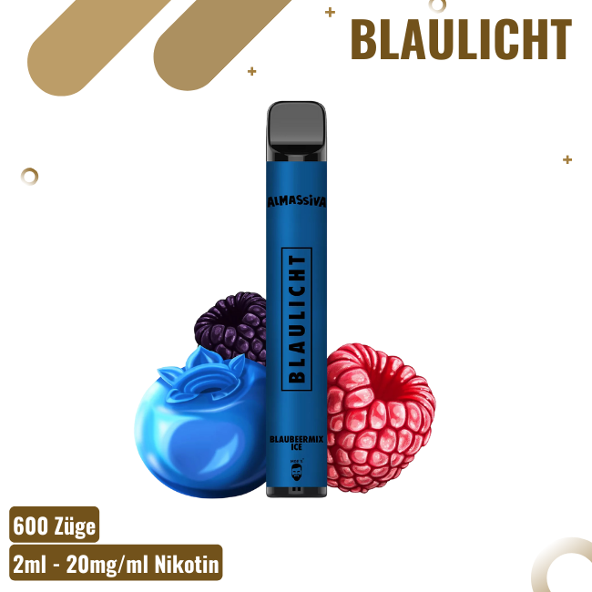 Al Massiva Vape - Blaulicht - E-Shisha - bis zu 600 Züge