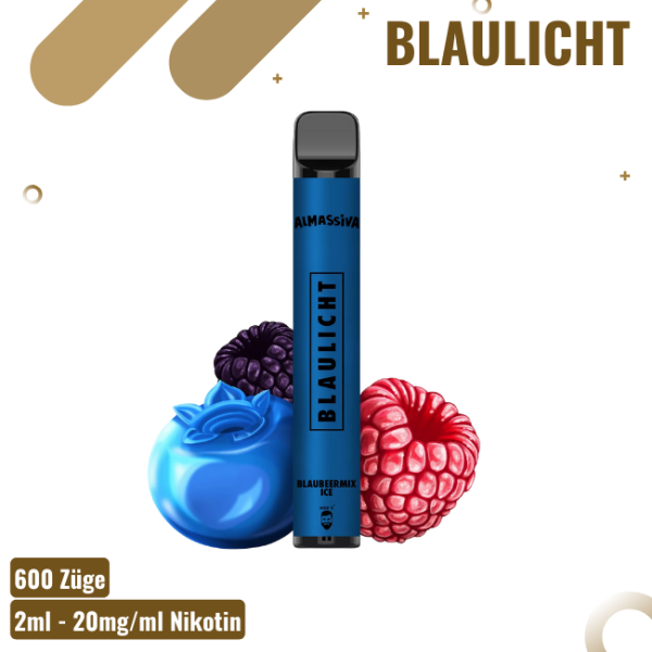 Al Massiva Vape - Blaulicht - E-Shisha - bis zu 600...