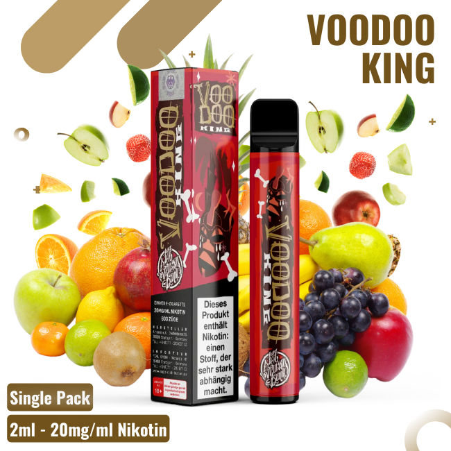 187 Vape - Voodoo King - Einweg E-Shisha - 600 Züge - mit Nikotin