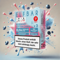 Elf Bar ELFA Blueberry Cotton Candy Pod