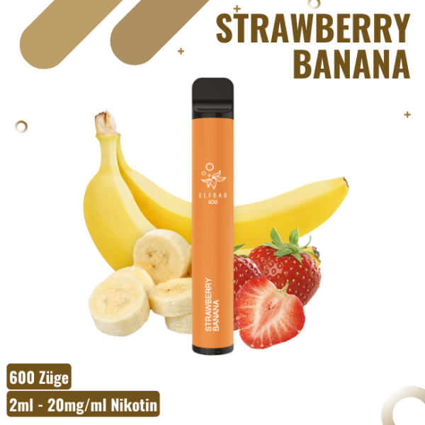 Elf Bar 600 - Strawberry Banana - Einweg Vape